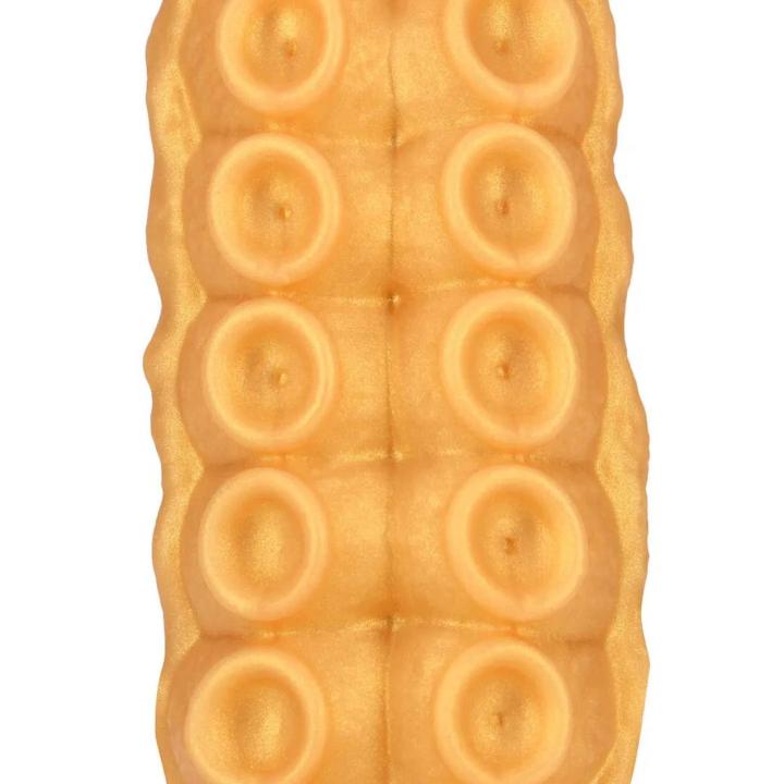 Złote fantazyjne dildo analne 55 cm z płynnego silikonu, elastyczne