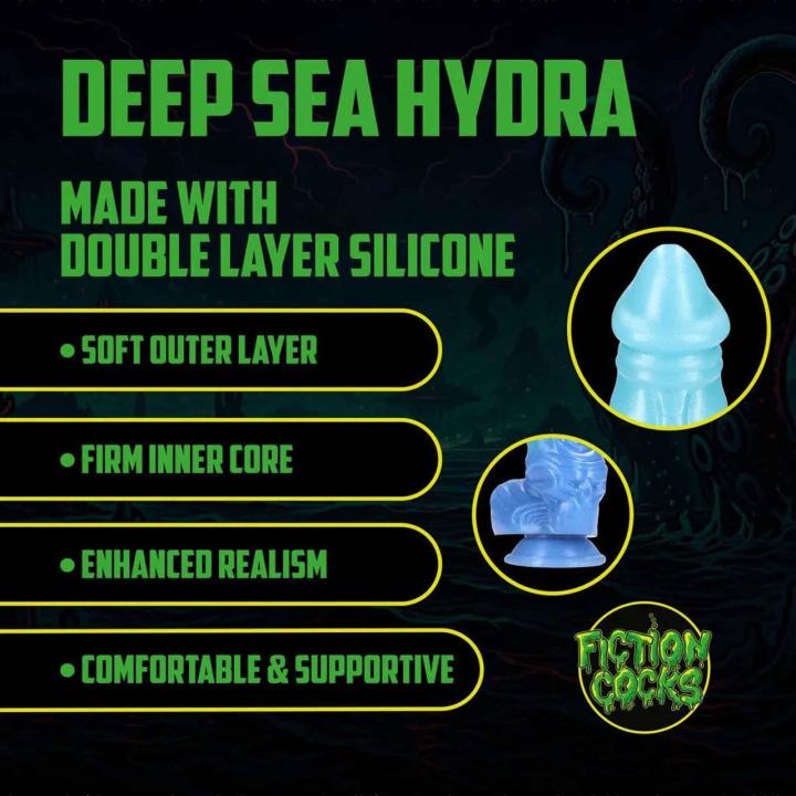 Niebieskie fantazyjne dildo 18 cm z płynnego silikonu, wodoodporne