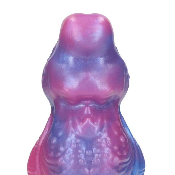 Fantazyjne dildo fioletowe z silikonu 18 cm, średnica 6,5 cm