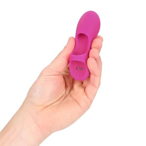 Mini wibrator na palec różowy - 10 trybów, wodoodporny, akumulatorowy
