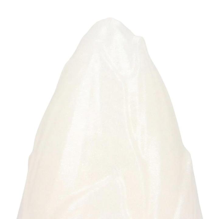 Fantazyjny korek analny z płynnego silikonu 15,5 cm biało-czerwone wodoodporne