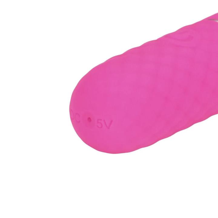 Różowy mini masażer wand 10 trybów, wodoodporny, akumulatorowy