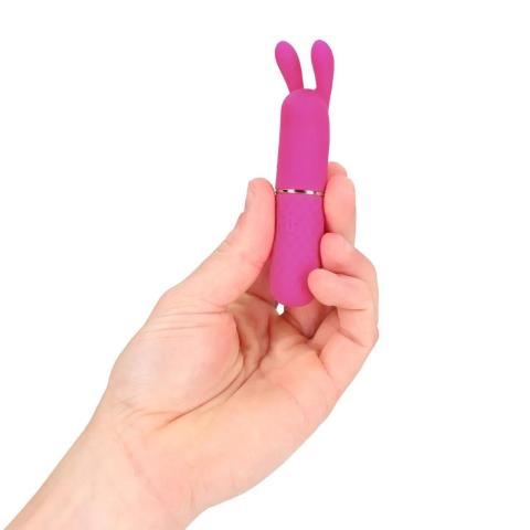Różowy mini wibrator króliczek 10 trybów – podwójna stymulacja, wodoodporny