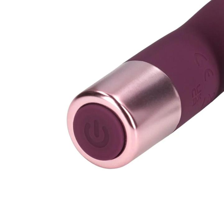 Mini różdżka wibrator burgundowa 10 trybów wodoodporna akumulatorowa
