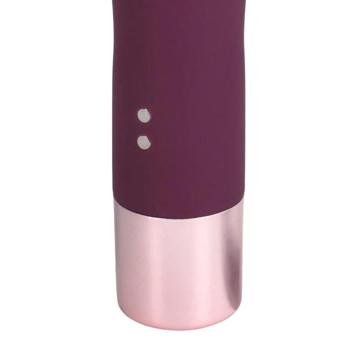 Mini różdżka wibrator burgundowa 10 trybów wodoodporna akumulatorowa