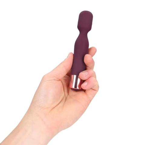 Mini różdżka wibrator burgundowa 10 trybów wodoodporna akumulatorowa