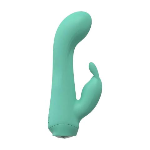 Zielony mini wibrator króliczek 2 silniki, 10 trybów, wodoodporny