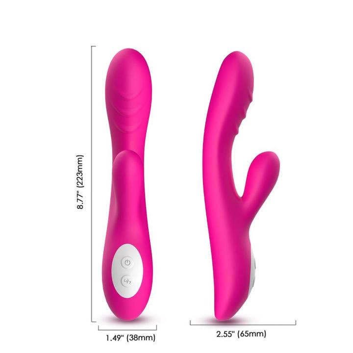 Różowy wibrator z ogrzewaniem do punktu G i łechtaczki, wodoodporny, USB