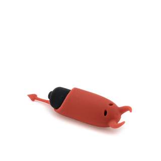 Czerwony mini wibrator do masażu pochwy i stymulacji łechtaczki - 9,5 cm