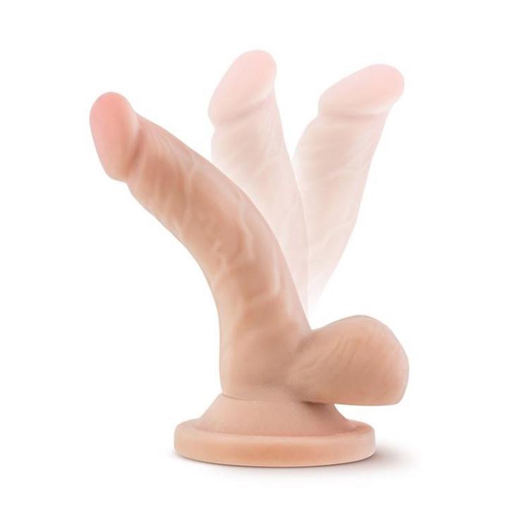 Realistyczne mini dildo 10 cm z przyssawką i żyłkowaniem