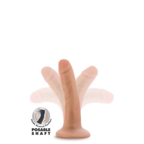 Realistyczne dildo 13,9 cm z przyssawką i regulowanym trzonem wanilia