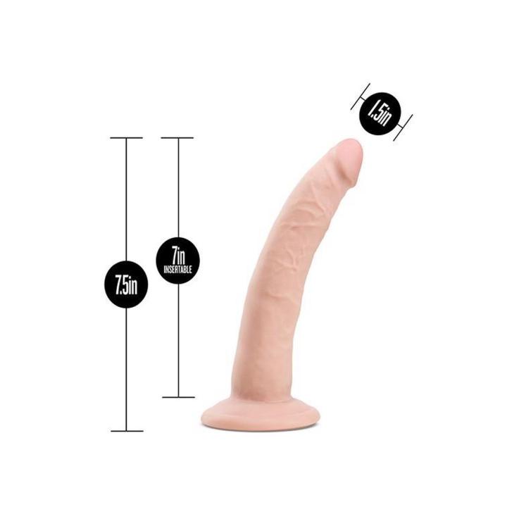 Realistyczne dildo z przyssawką 19 cm – podwójna gęstość, elastyczne
