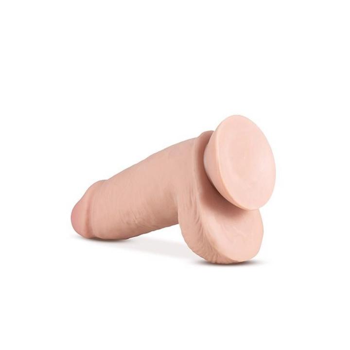Realistyczne dildo bardzo grube 25,4 cm z przyssawką waniliowe