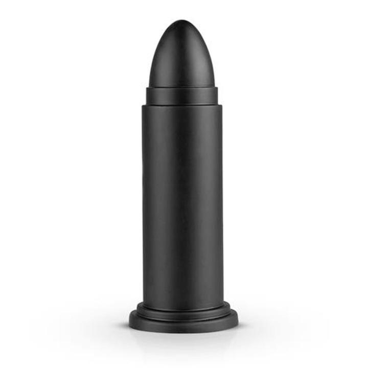 Plug analny XXL czarny 25,6 cm – elastyczny, z szeroką podstawą