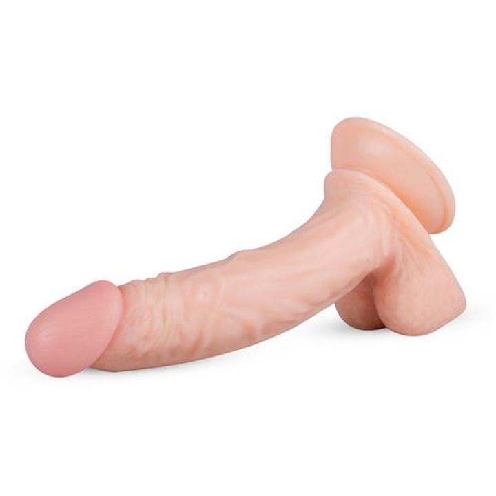 Realistyczne dildo z przyssawką 22 cm beżowe – elastyczne i wodoodporne