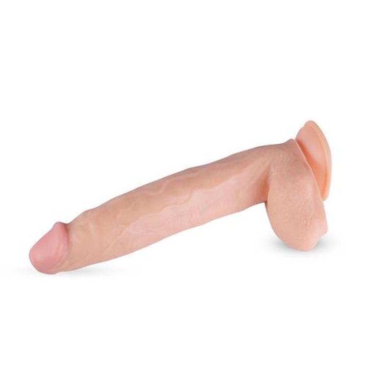 Realistyczne dildo XL z przyssawką 30 cm beżowe