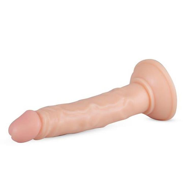 Realistyczne dildo z przyssawką 20 cm beżowe – analne i waginalne