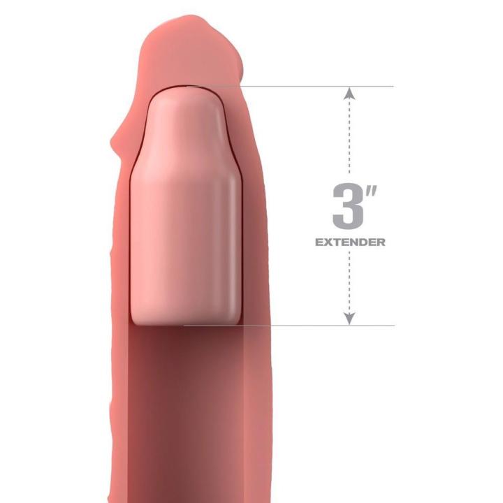 Silikonowa przedłużka na penisa 22,9 cm – wydłużenie 7,6 cm i pogrubienie 66%