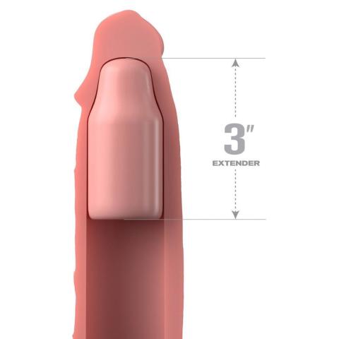 Silikonowa przedłużka na penisa 22,9 cm – wydłużenie 7,6 cm i pogrubienie 66%
