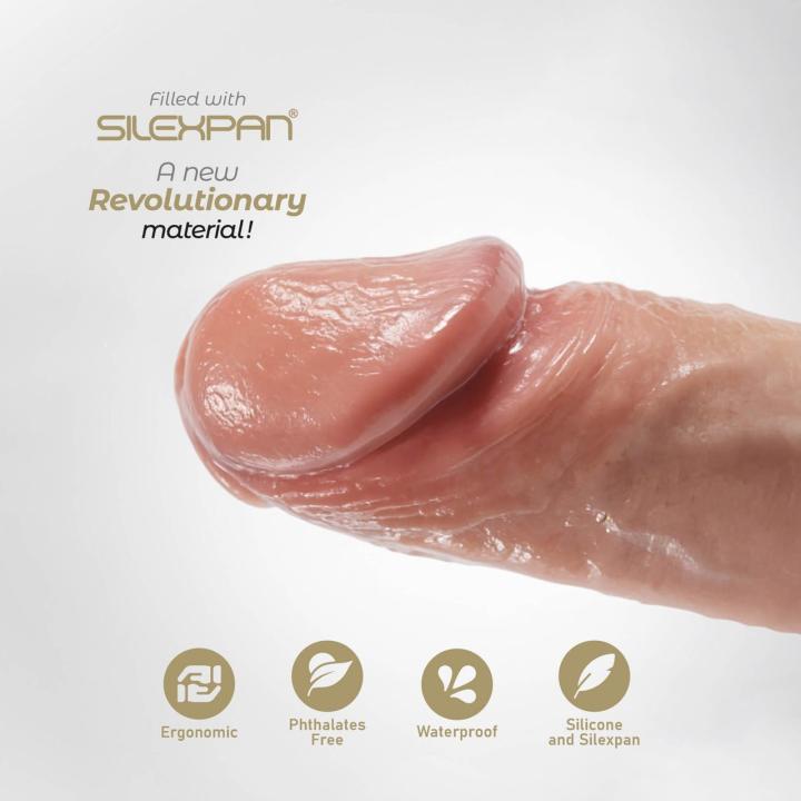 Realistyczne dildo silikonowe termoreaktywne 19 cm w cielistym kolorze