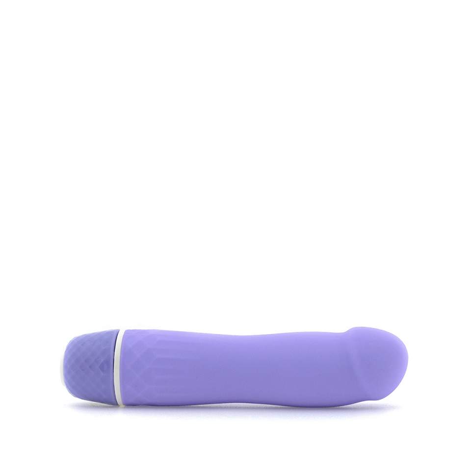 Fioletowy silikonowy mini wibrator z realistyczną główką