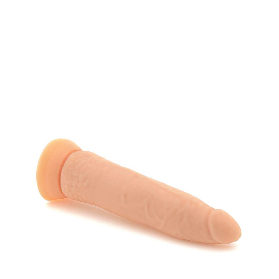 Cieliste realistyczne dildo z cyberskóry z dodatkową przyssawką