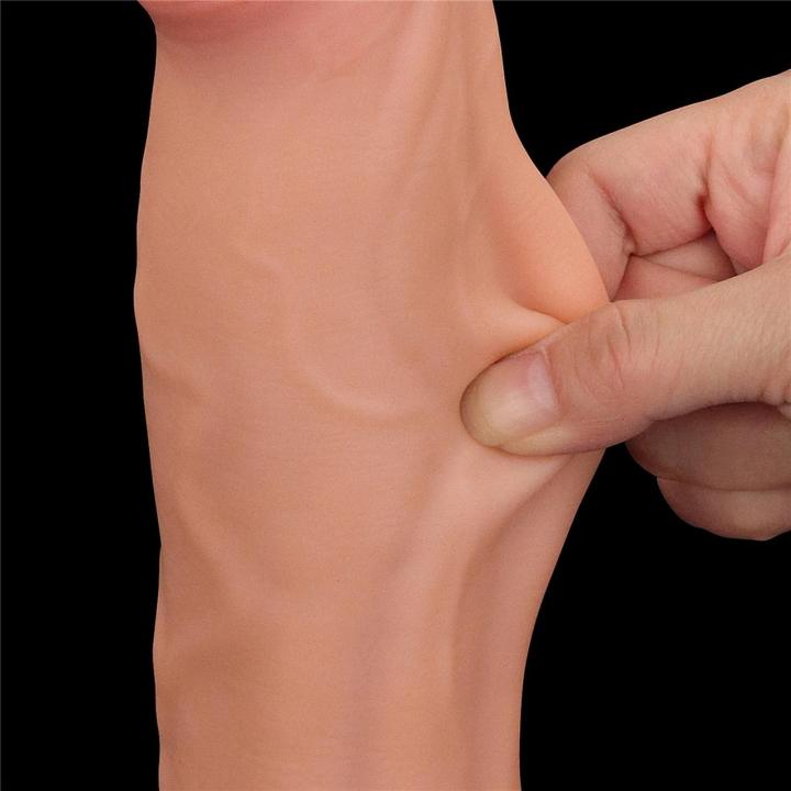Realistyczne dildo XXL 29,2 cm ze ślizgającą się skórą i przyssawką