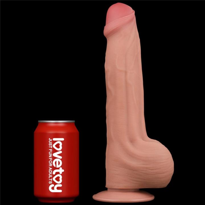 Realistyczne dildo XXL 29,2 cm ze ślizgającą się skórą i przyssawką