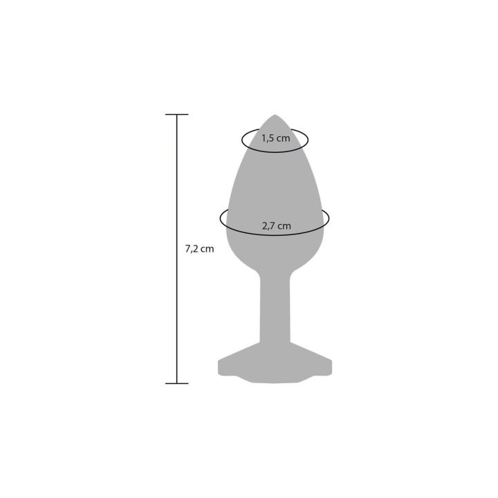 Srebrny korek analny z kryształkiem – aluminiowy plug