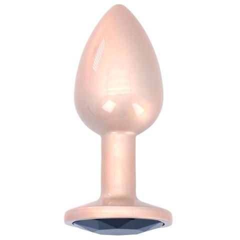 Silikonowy plug analny z błyszczącym kamieniem – elegancja i komfort