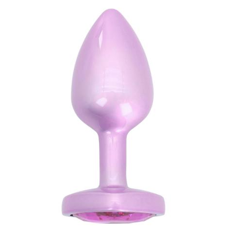 Aluminiowy korek analny z serduszkiem i kamieniem | elegancki plug analny