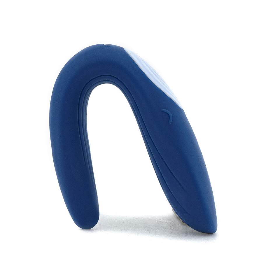 Granatowy silikonowy wibrator dla par Satisfyer Partner Whale 