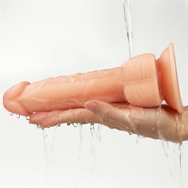 Realistyczne dildo z przyssawką ultra miękkie 20 cm