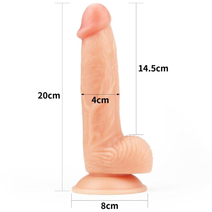 Realistyczne dildo z przyssawką ultra miękkie 20 cm