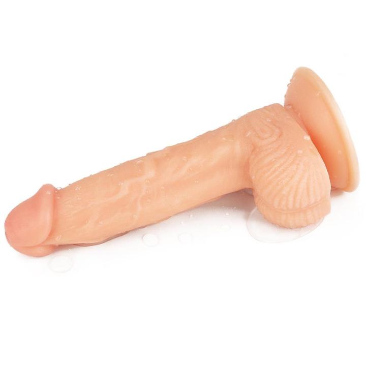 Realistyczne dildo z przyssawką ultra miękkie 20 cm