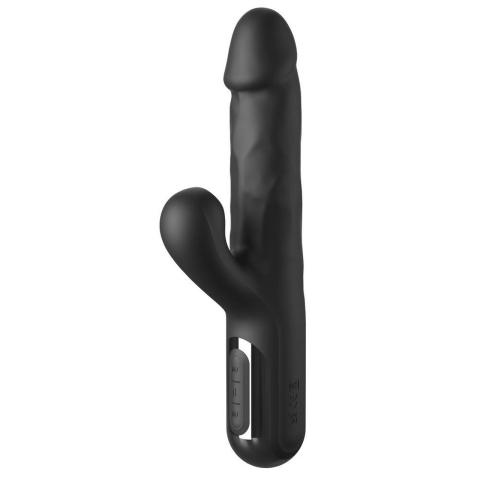 Wibrator króliczek z ruchem thrust i 3 języczkami do łechtaczki 22 cm