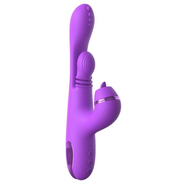Wibrator do punktu g z wirującym palcem i stymulatorem łechtaczki 24 cm