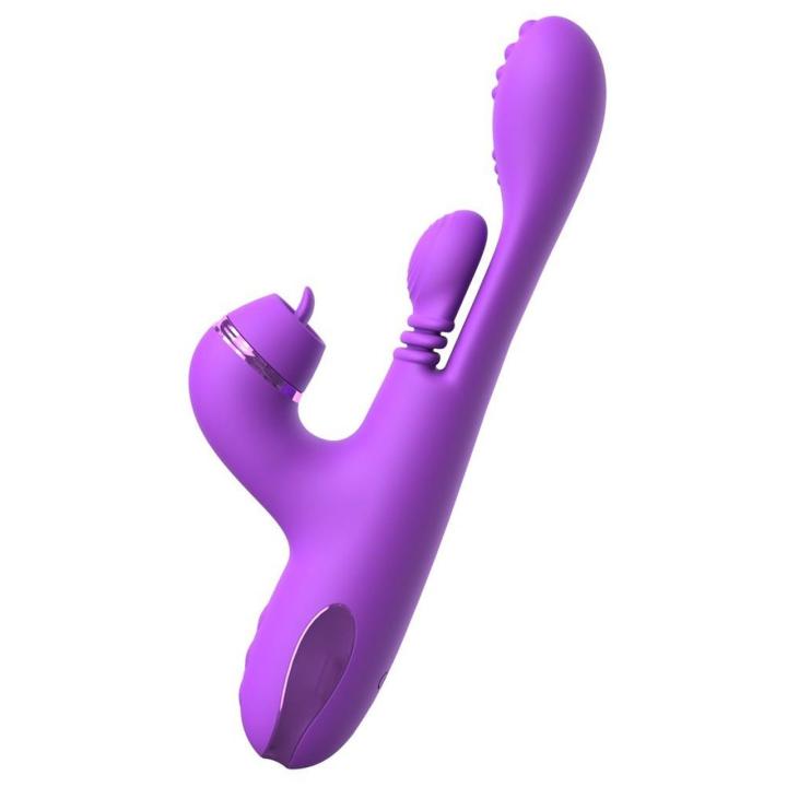 Wibrator do punktu g z wirującym palcem i stymulatorem łechtaczki 24 cm