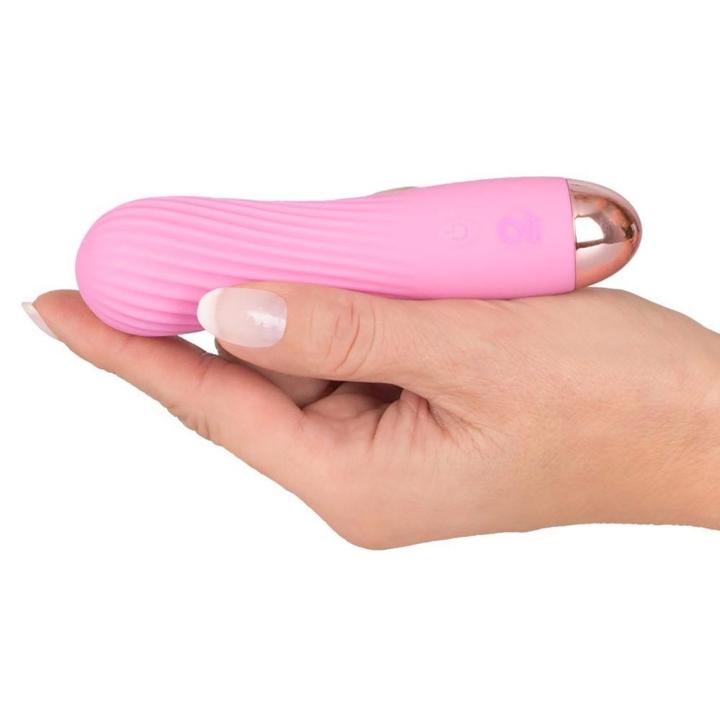 Mini wibrator różowy z rowkami, 7 trybów, wodoodporny, USB