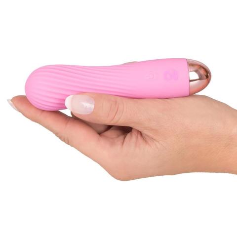 Mini wibrator różowy z rowkami, 7 trybów, wodoodporny, USB