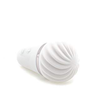 Biały silikonowy masażer w kształcie loda - Layon Sweet Sensation Satisfyer