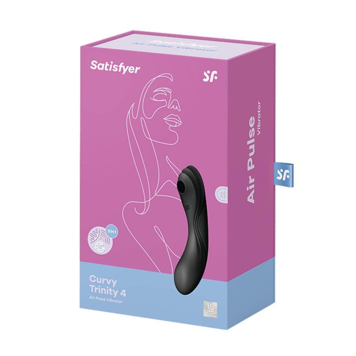 Satisfyer Curvy Trinity 4 – wibrator 3w1 z falą ciśnieniową IPX7 | Loris.pl