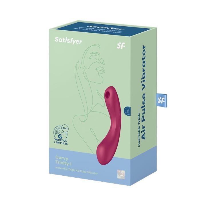 Satisfyer Curvy Trinity 1 Red – wibrator 3w1 Air Pulse i punkt G | Loris.pl