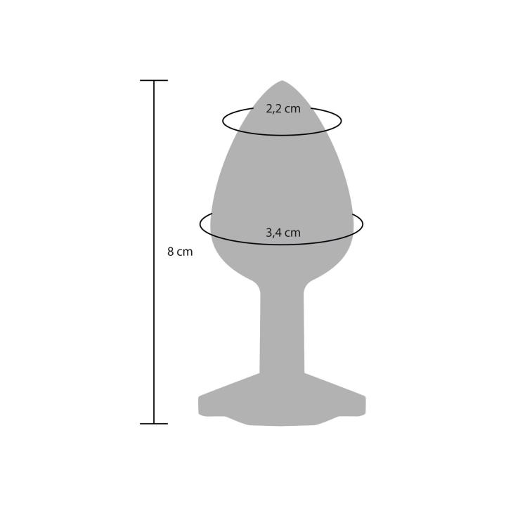Srebrny korek analny z kryształkiem – aluminiowy plug