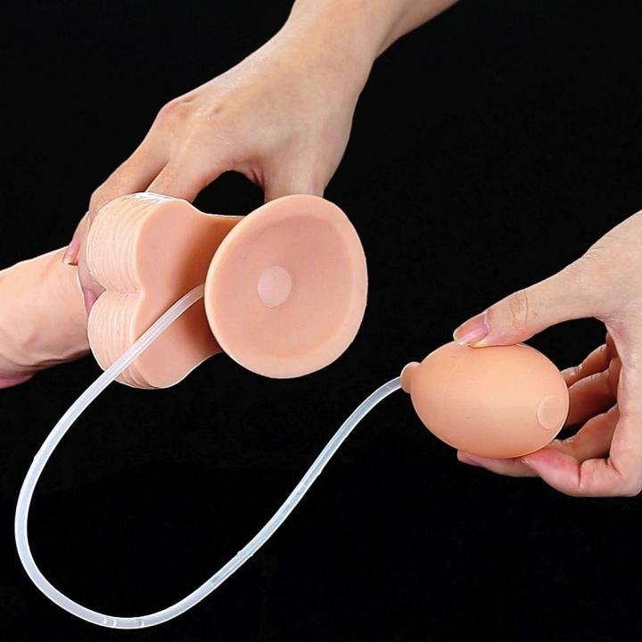Realistyczne miękkie dildo z przyssawką i pojemnikiem na płyny 23,5 cm