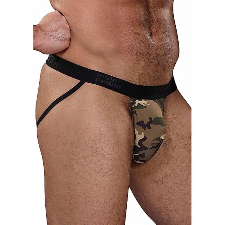 Męski jockstrap moro z miękkim pasem – wygodna bielizna męska