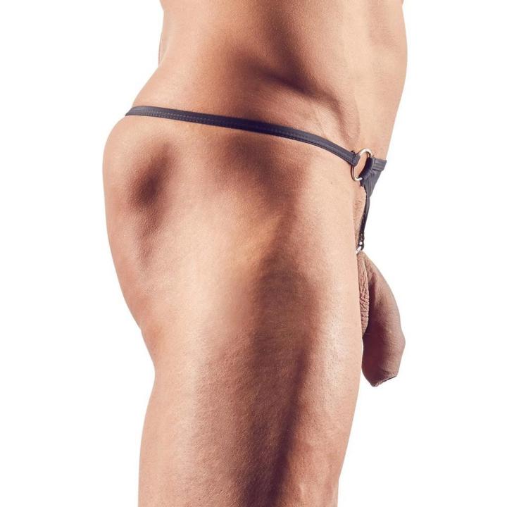 Męskie stringi z odpinanym pierścieniem 5 cm