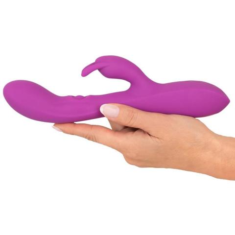 Silikonowy króliczek thumping z pulsowaniem i wibracjami 23,3 cm