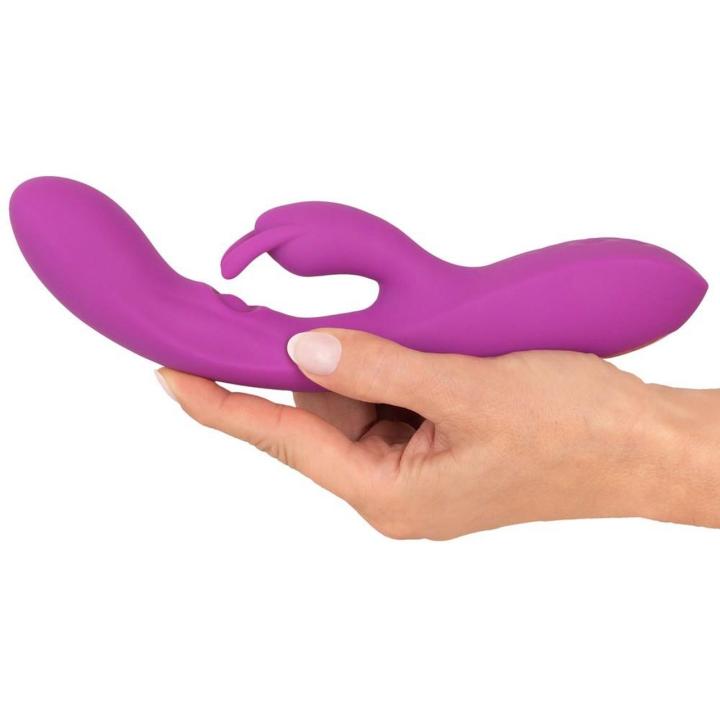 Silikonowy króliczek thumping z pulsowaniem i wibracjami 23,3 cm