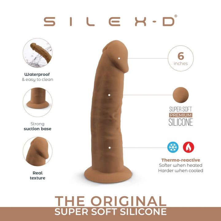 Termoaktywne silikonowe dildo 15,4 cm z teksturą i twardym rdzeniem
